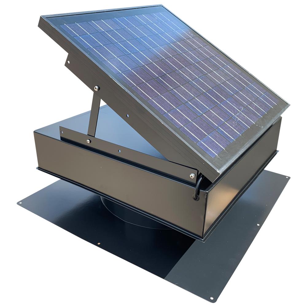 25-Watt 1420 CFM Gray Solar Powered Attic Fan