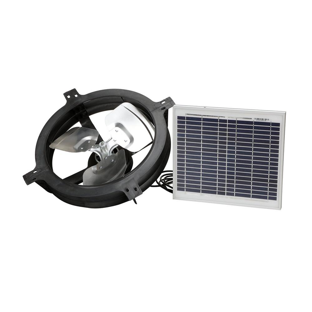 800 CFM Black Solar Powered Gable Mount Solar Attic Fan