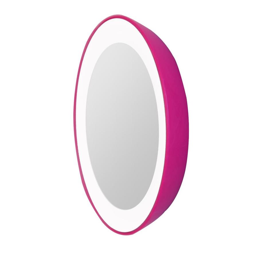Zadro 0.75-in x 4.5-in Pink Magnifying Countertop Vanity Mirror with Light