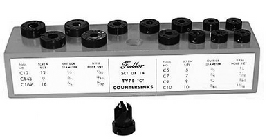 WL Fuller 10390014 Type C 14 Pc Countersink Set