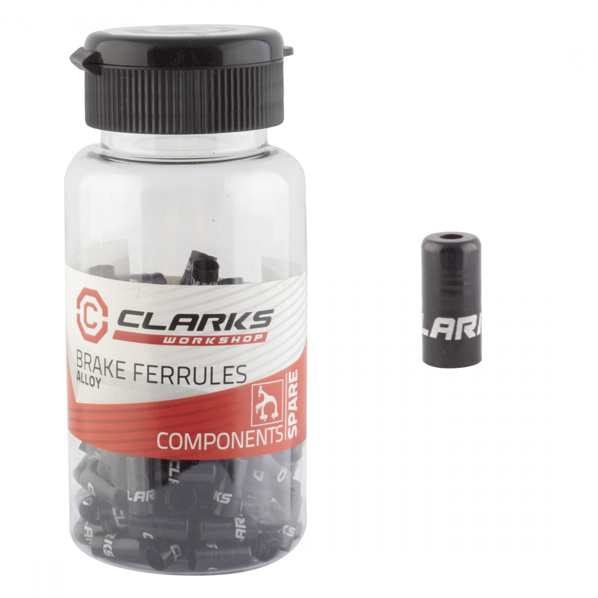 Clarks Cable Ferrules Brake 5mm Black