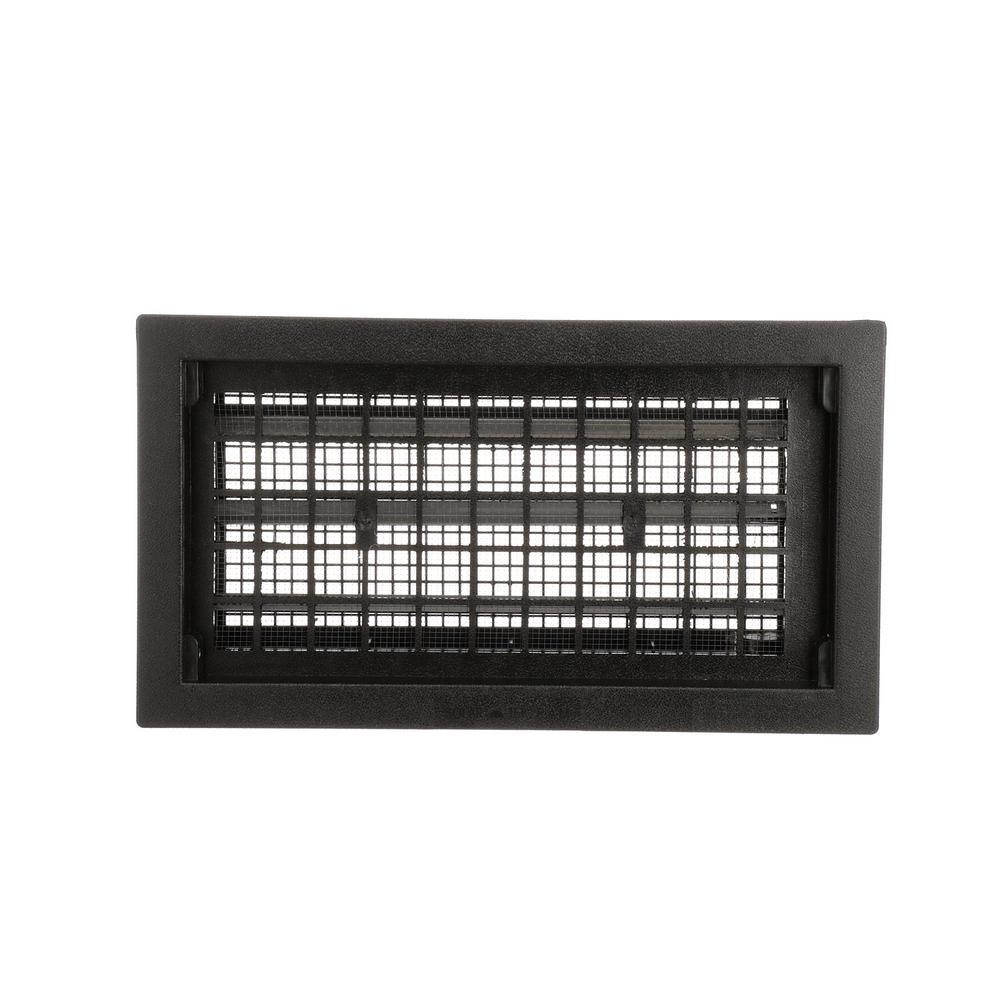 16 in. x 8 in. Automatic Foundation Vent in Black (10 Vents per Carton)
