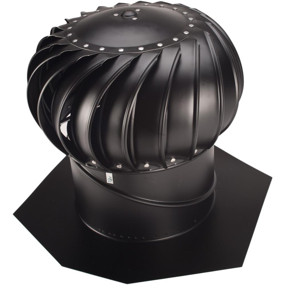 14 in. Black Aluminum Internally Braced Whirlybird Wind Turbine