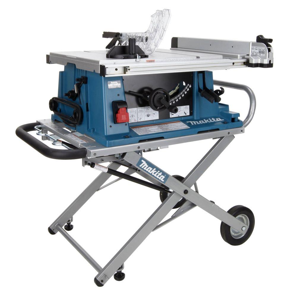 15 Amp 10 in. Corded Contractor Table Saw with Portable Stand, 25 in. Rip Capacity and 32T Carbide Blade