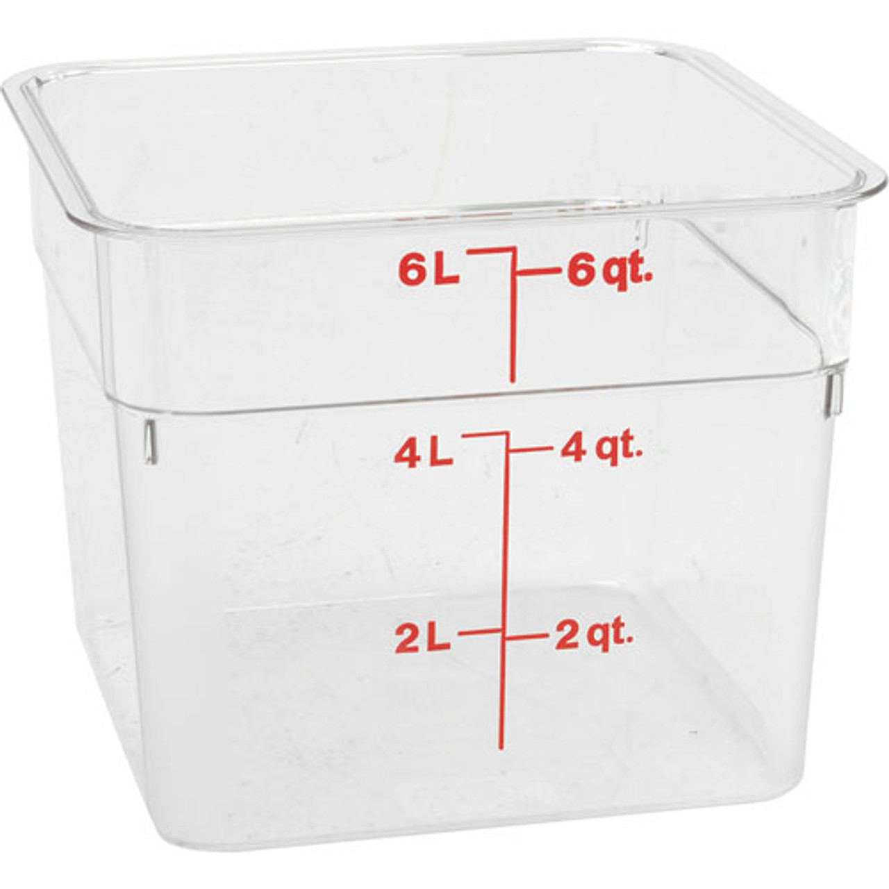 6SFSCW135 - Cambro - 6 qt CamSquare® Food Storage Container