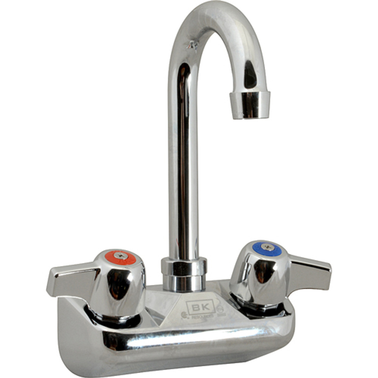 BKF-W-3G-G - Bk Resources - 4 in Wall Mount Hand Sink Faucet w/ Gooseneck Spout
