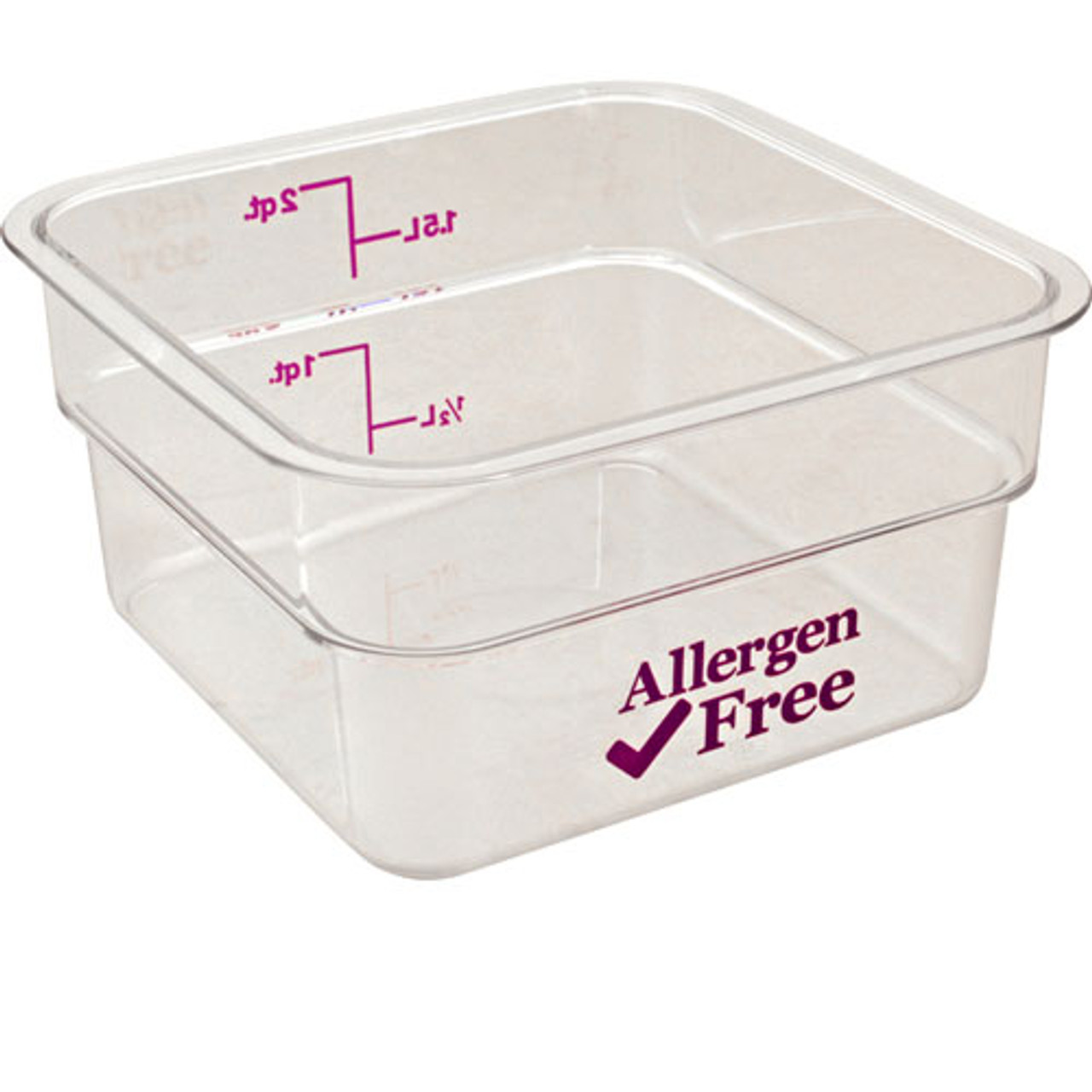 2SFSCW441 - Cambro - 2 qt Purple Allergen Free CamSquare® Container