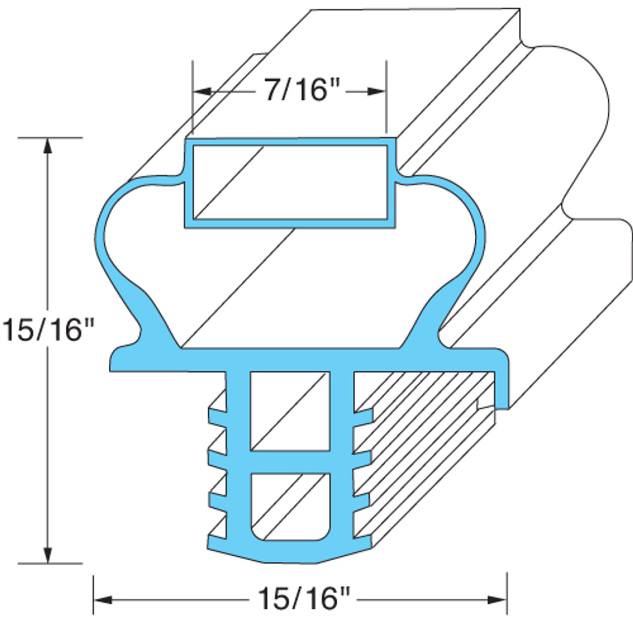 741263 - Mavrik - 10 7/8 in x 21 7/8 in Drawer Gasket