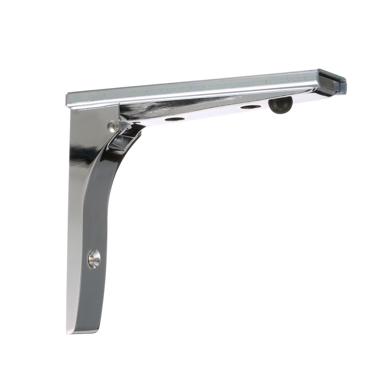 1351175 - Mavrik - Folding Shelf Bracket with Removable Shelf Plate Chrome-plated bracket with zinc-plated shelf plate