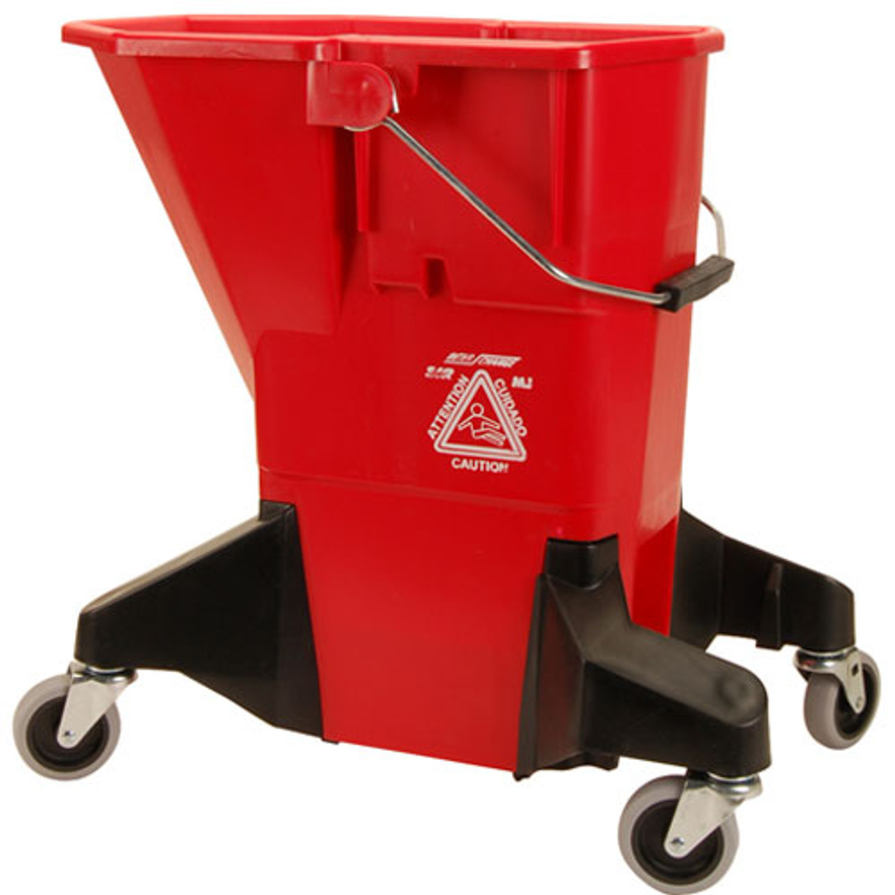 1591102 - Franklin - Red Plastic Mop Bucket