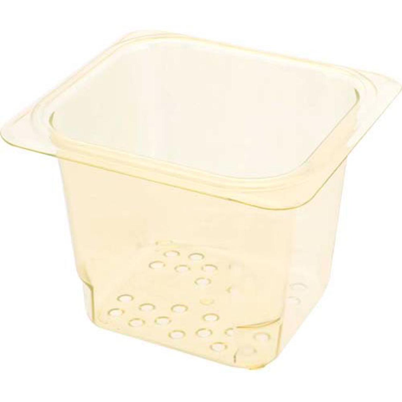 65CLRHP150 - Cambro - 1/6 Size 5 in Amber H-Pan™ High Heat Food Pan Colander