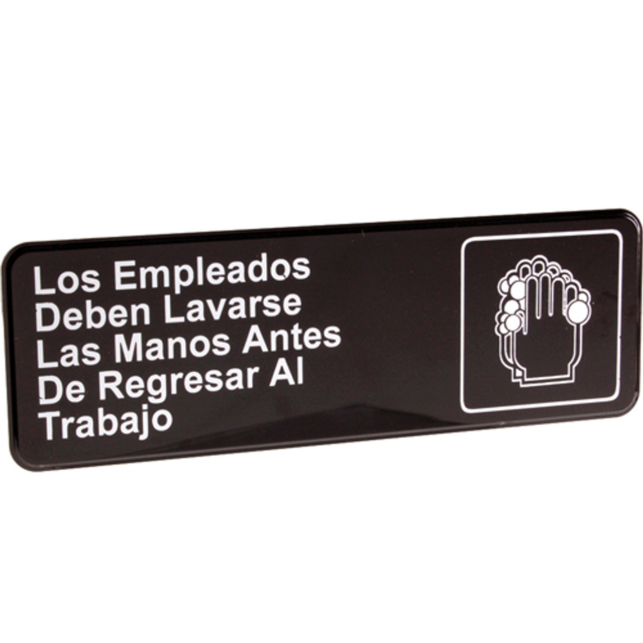 4531 - Vollrath - 3 in x 9 in Spanish Wash Hands Sign