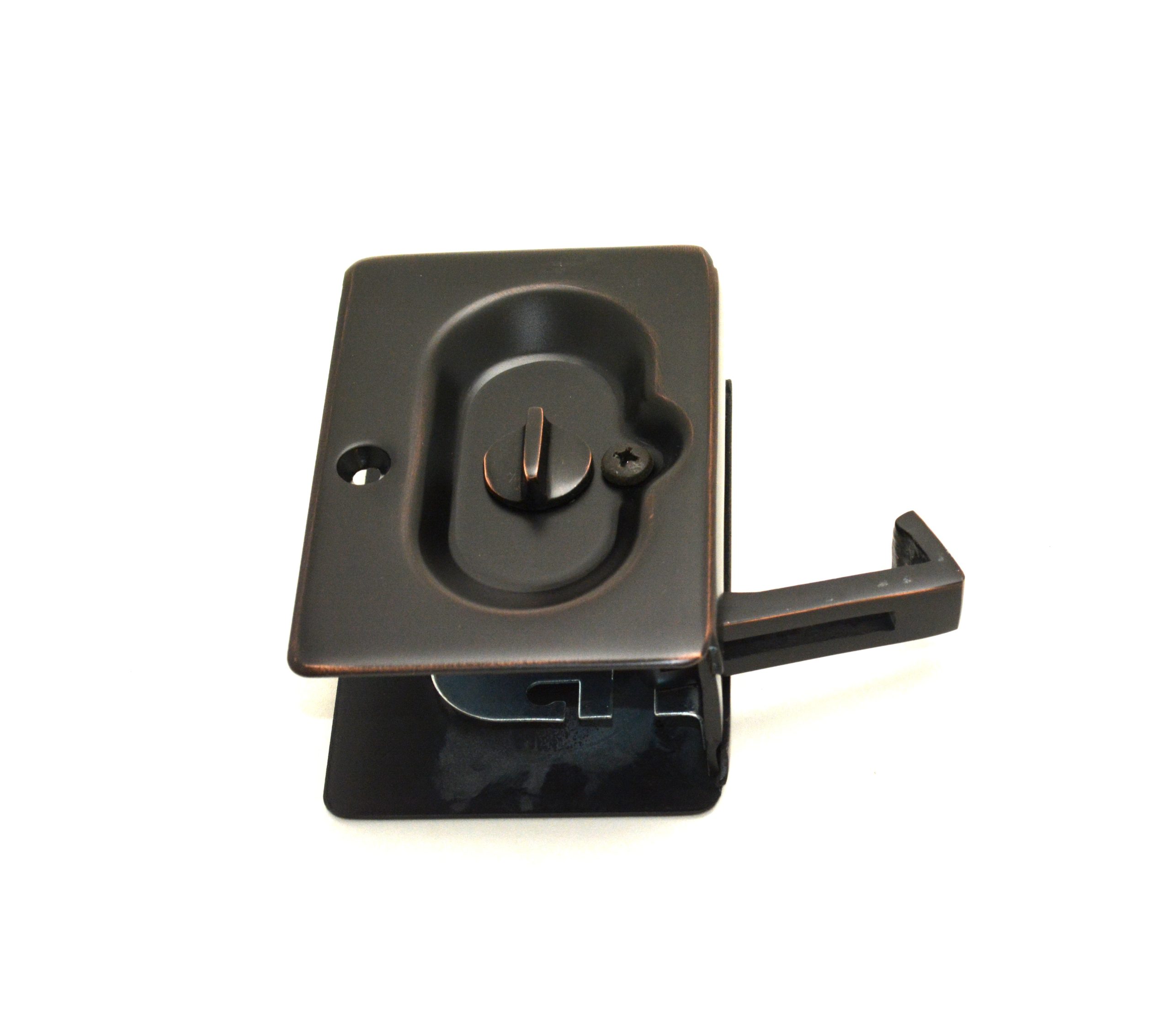 Emtek 2102US10B Priv Pocket Door Lock Oil Rubbed Bronze Finish