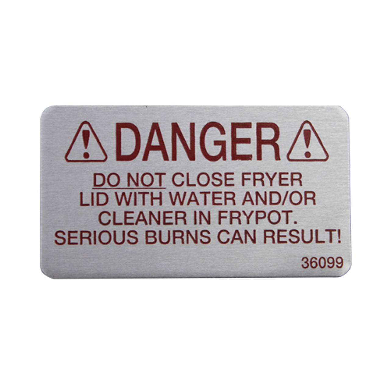 36099 - Henny Penny - Danger Decal Burn risk