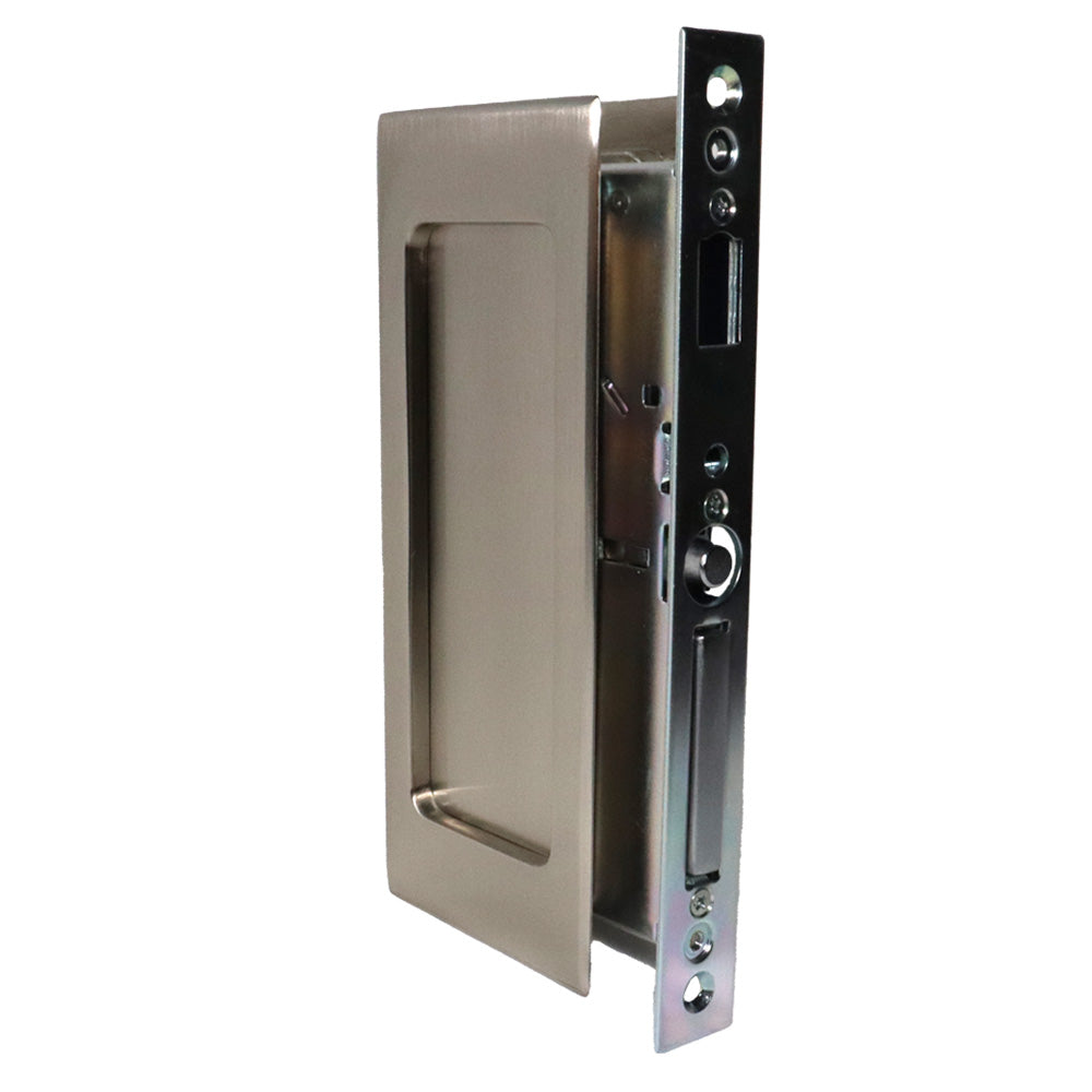 Emtek 2114US15134 Modern Rectangular Passage Pocket Door Mortise Lock for 1-3/4" Door Satin Nickel Finish
