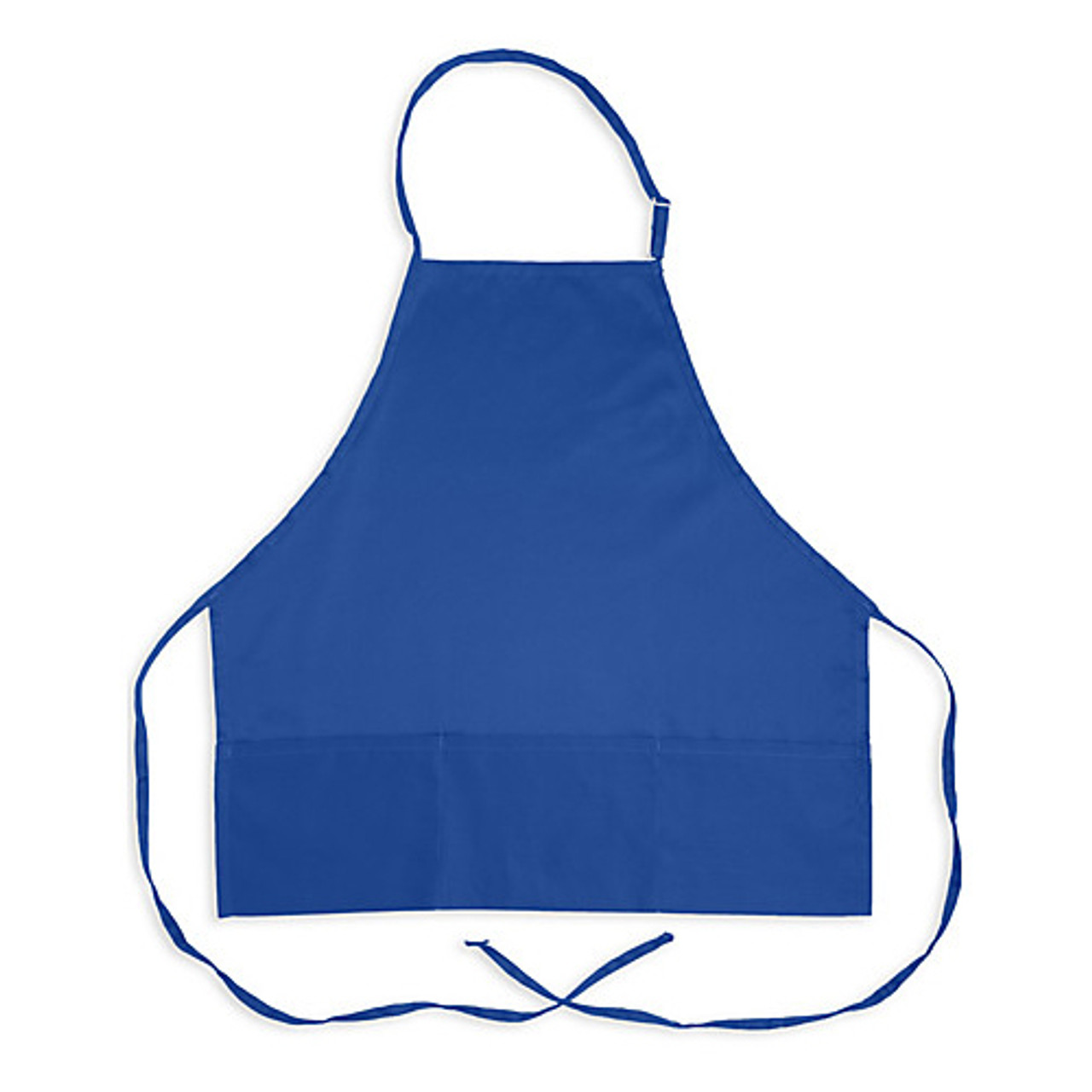 1040RBL - KNG - 3 Pocket Adjustable Royal Blue Bib Apron