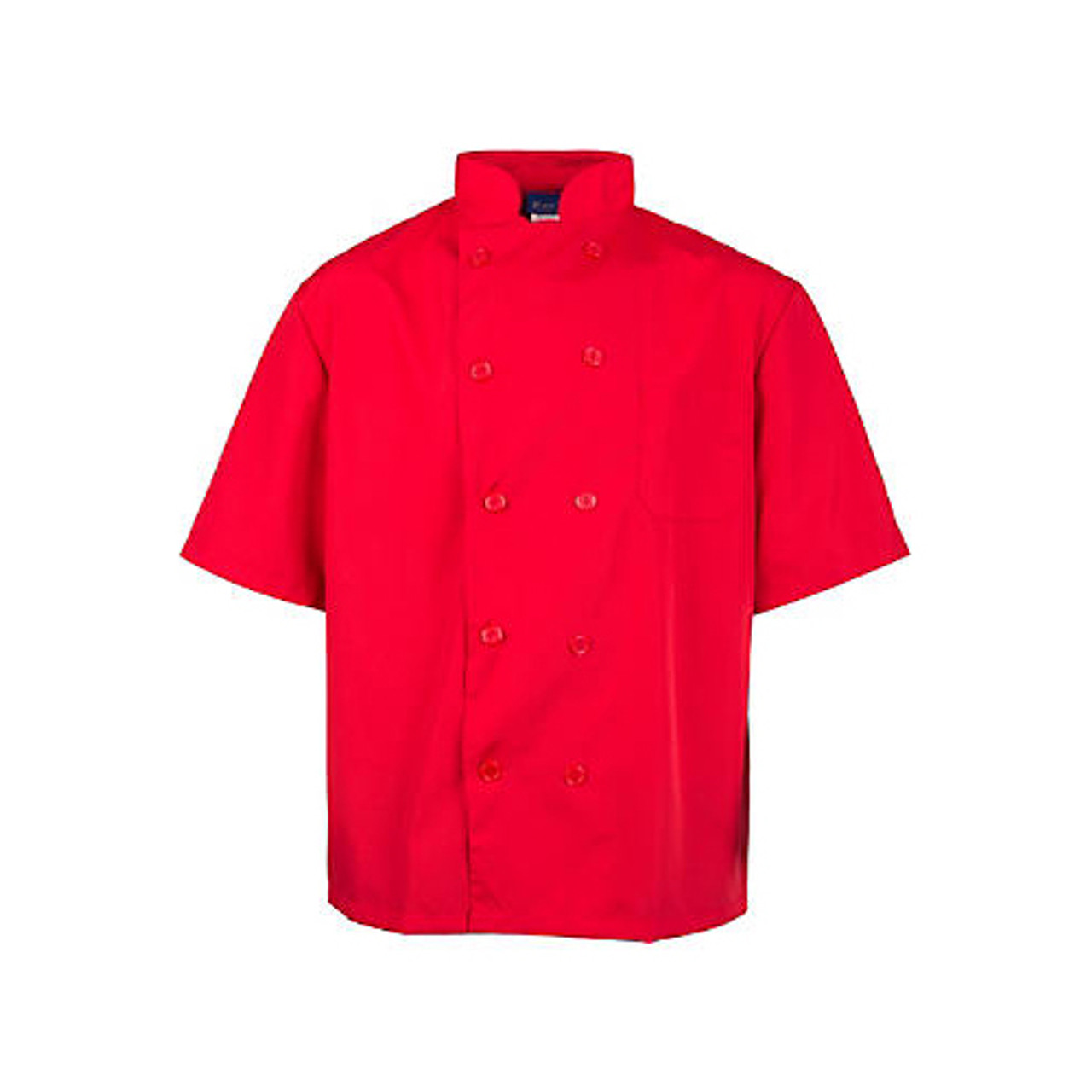2578RED3XL - KNG - 3XL Lightweight Short Sleeve Red Chef Coat