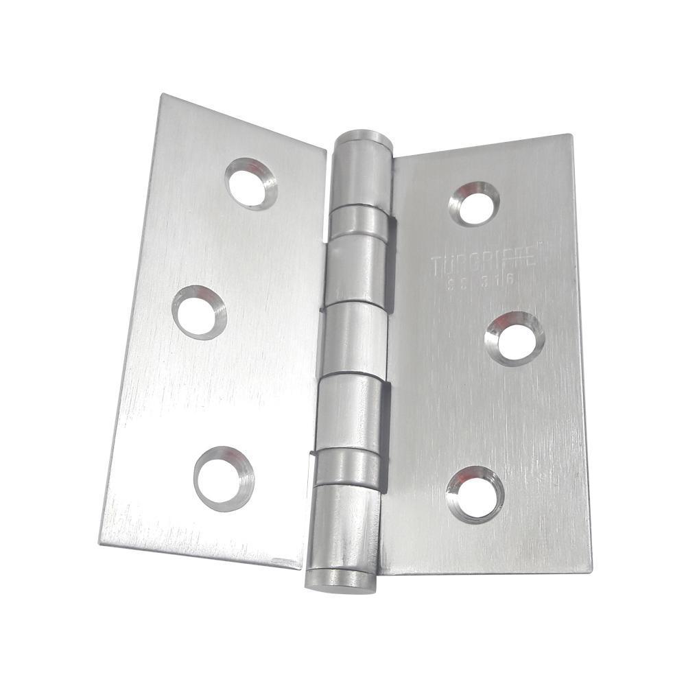 3-1/2 in. x 3-1/2 in. Stainless Steel Full Mortise Hinge with Ball Bearings