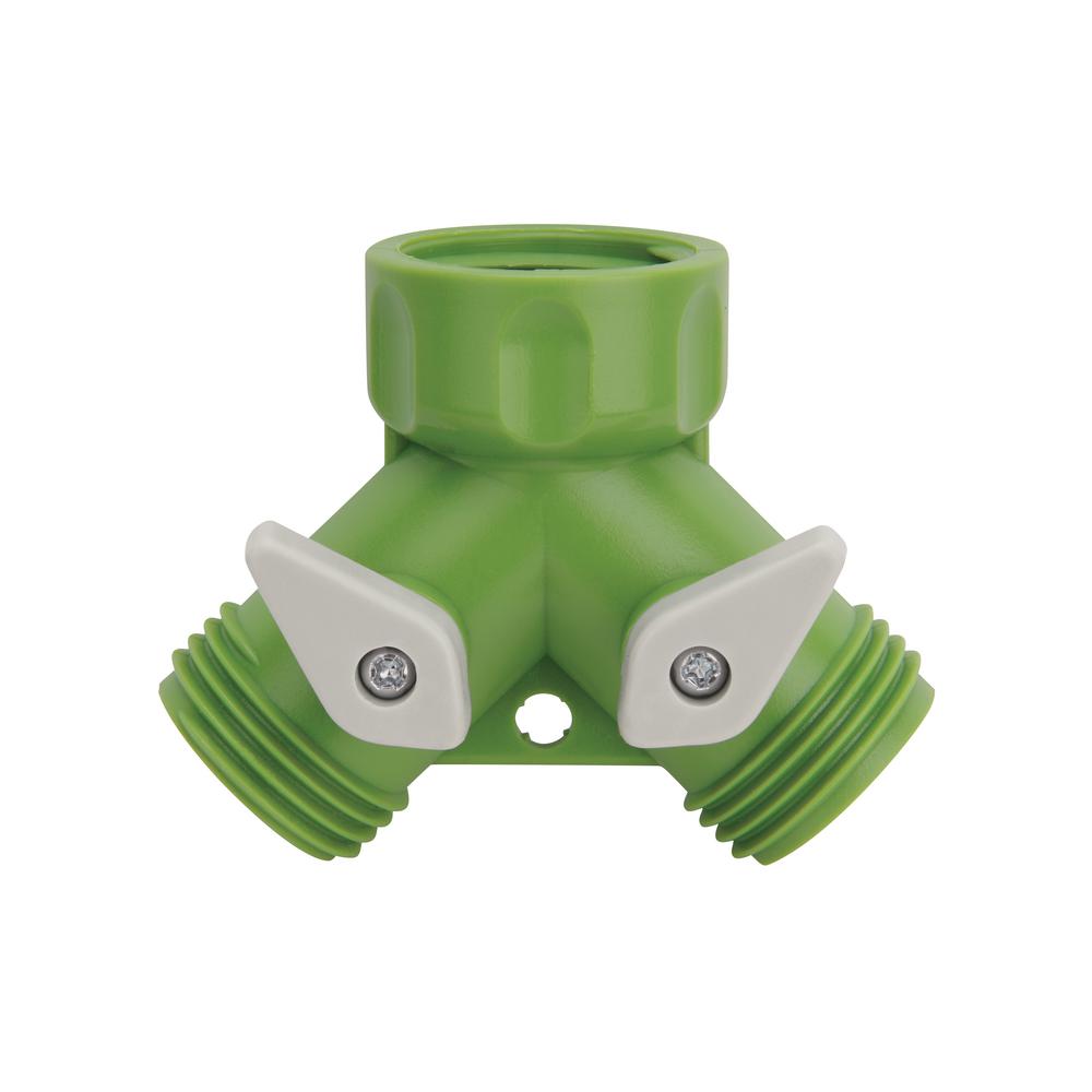 2-Way Garden Hose Tap Adapter Y-Split Connector