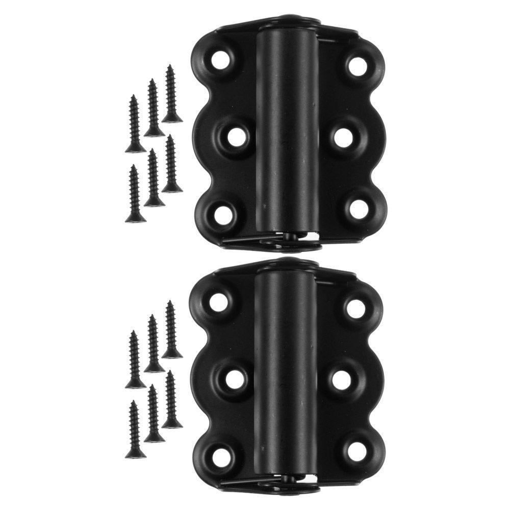 2-3/4 in. Black Self-Closing Hinge Set (1-Pair)