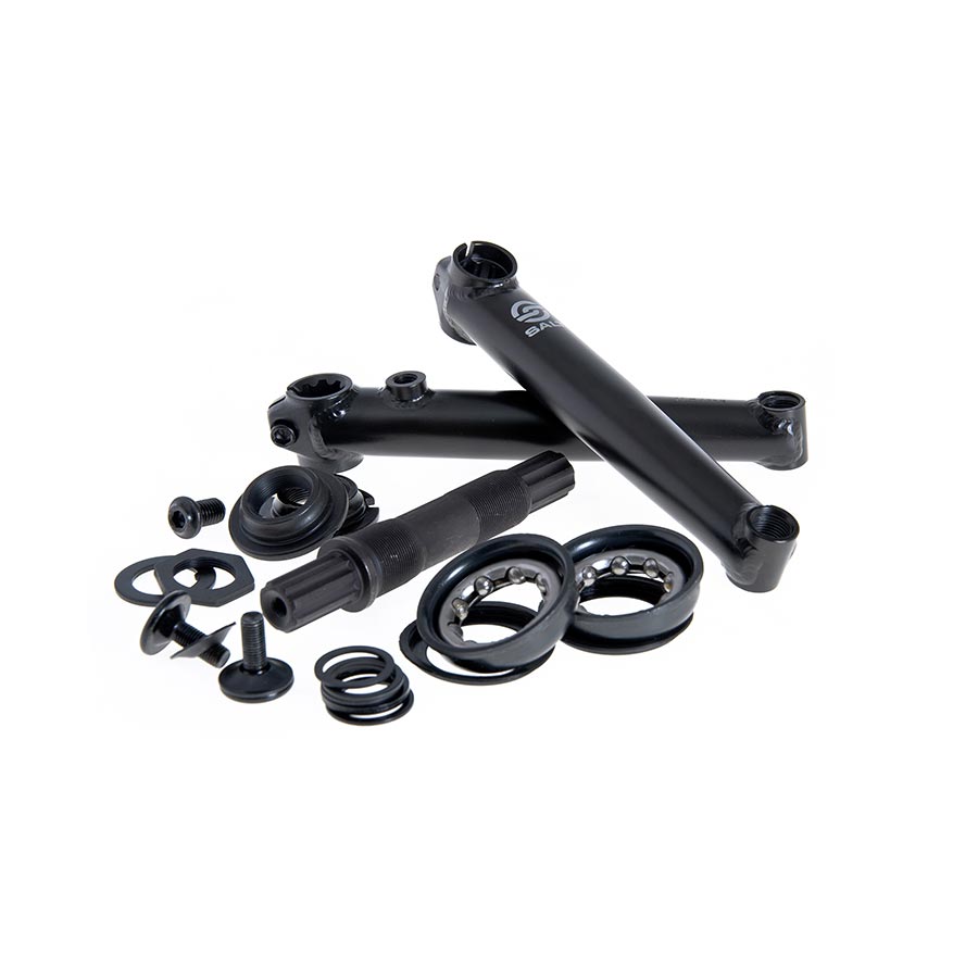 Salt Rookie Crankset Spindle: 19mm, 19mm, 175mm, Loose Ball Bearing, Black, BMX, Set