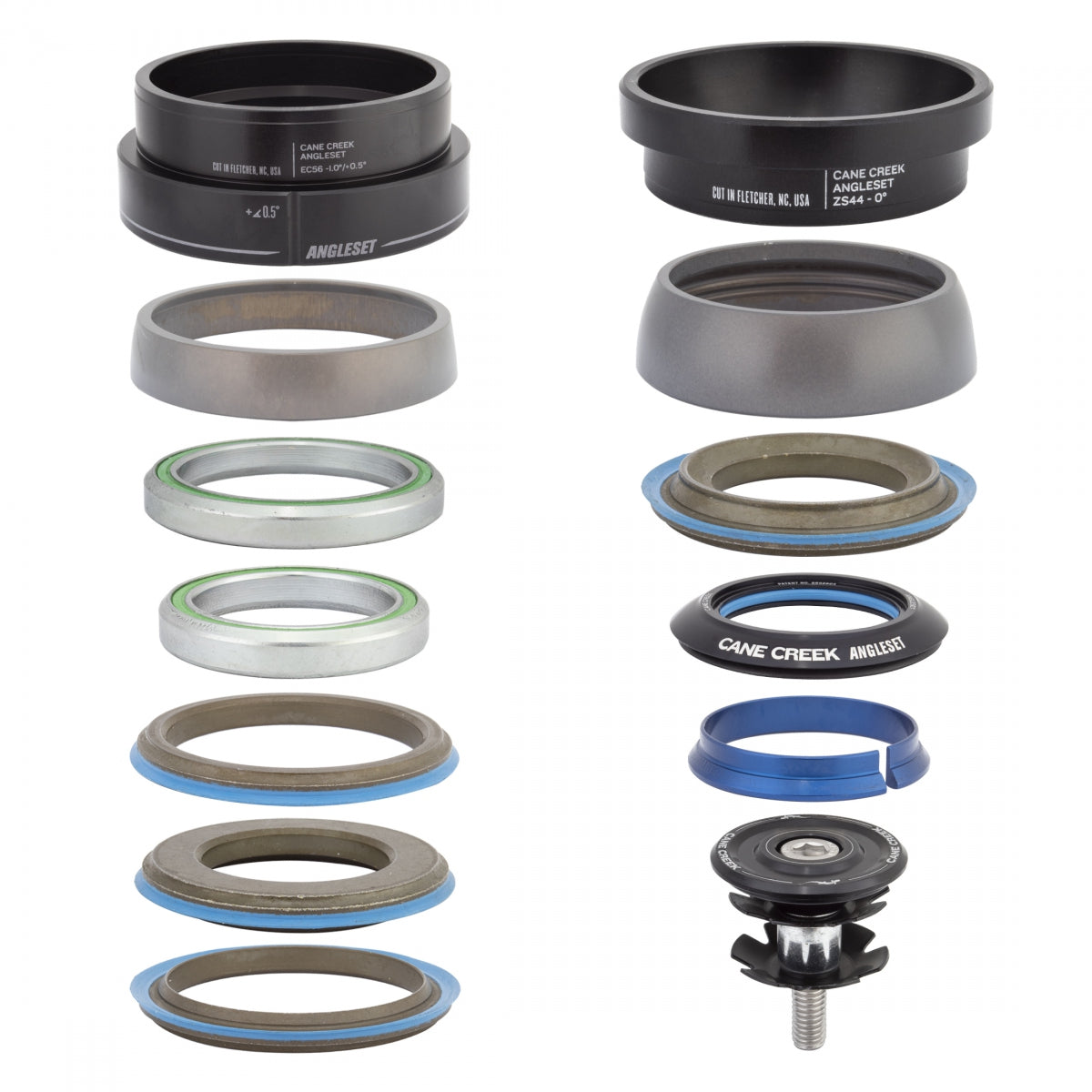 Cane Creek Angleset Semi-Integrated Black ZS44/28.6|EC56/40 1-1/8 to 1.5`