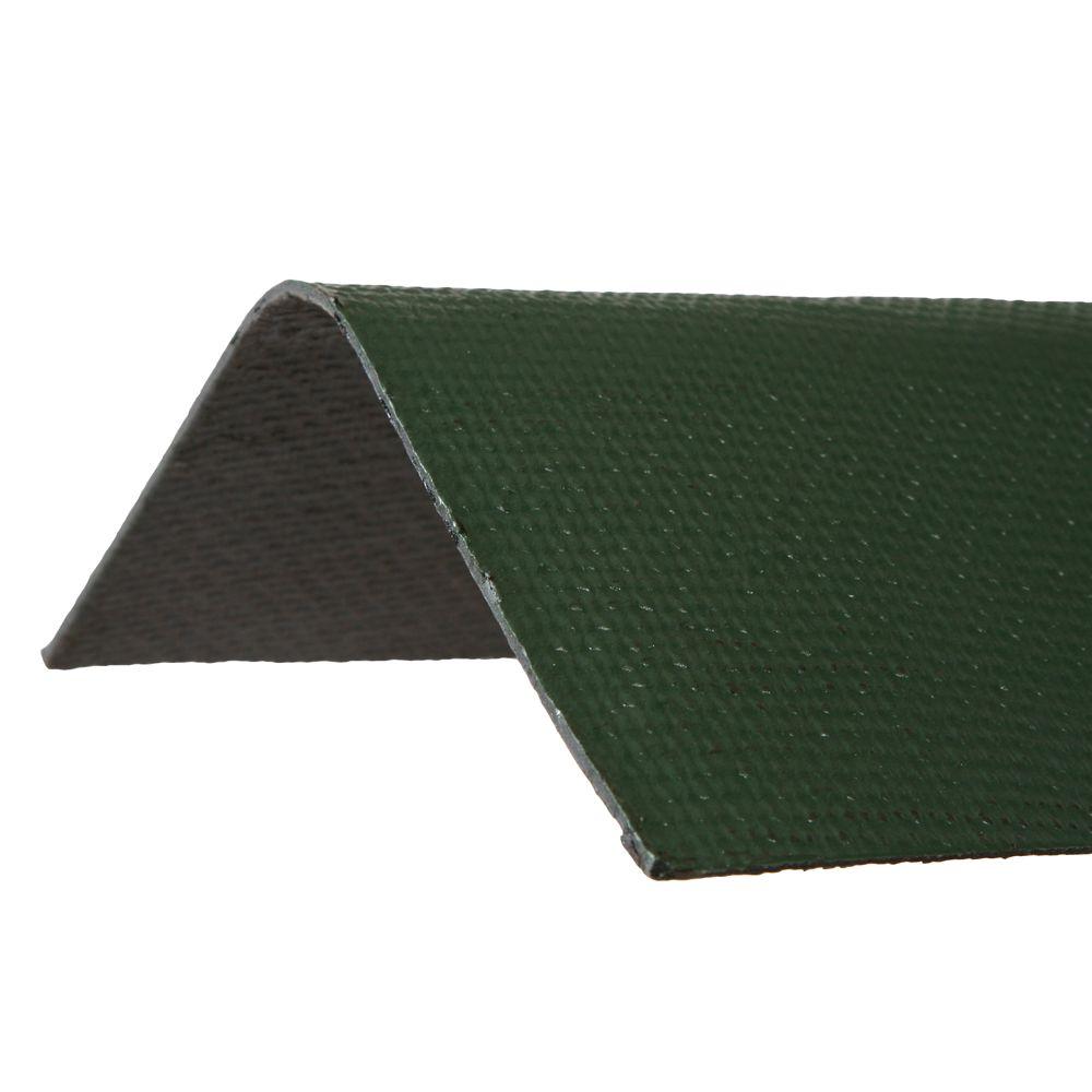 3.29 ft. x 12-1/2 in. Ridge Cap Asphalt Roof Panel in Green
