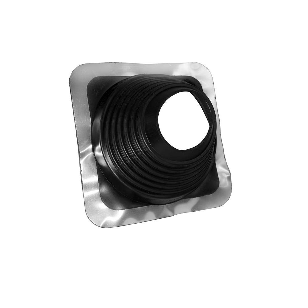 No-Calk Master Flash 12-1/2 in. x 11-3/4 in. Rubber Vent Pipe Roof Flashing with Adjustable Diameter