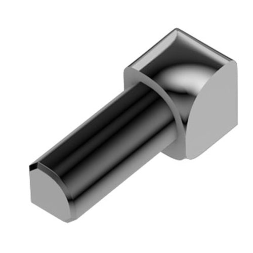 Schluter Systems Rondec 0.375-in W x 1-in L Polished Chrome Aluminum Inside Corner Tile Edge Trim