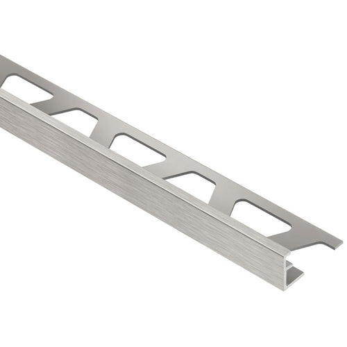 Schluter Systems Jolly 0.25-in W x 98.5-in L Brushed Nickel Aluminum Tile Edge Trim