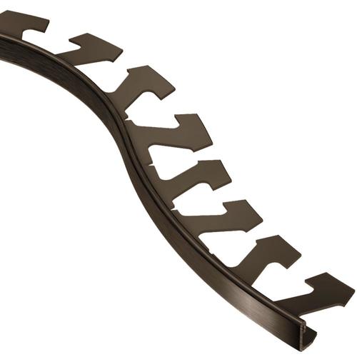 Schluter Systems Jolly 0.25-in W x 98.5-in L Brushed Graphite Anodized Aluminum Tile Edge Trim