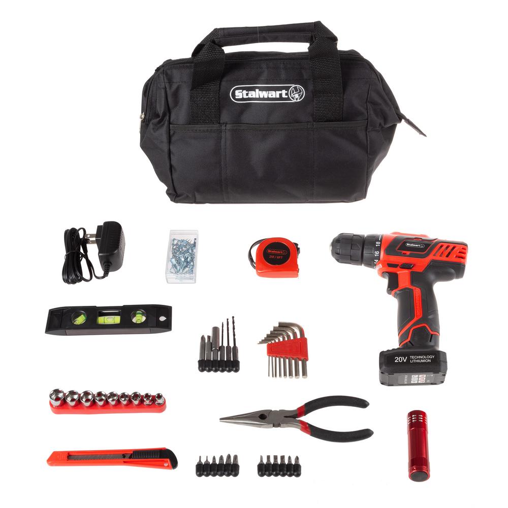 20-Volt Lithium-Ion Cordless 3/8 in. Power Drill (122-Piece)