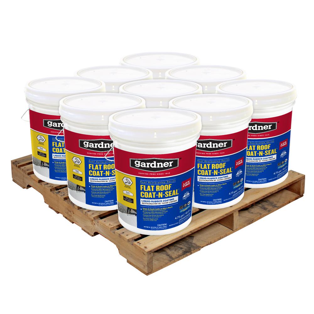 5 Gal. Flat Roof Coat-n-Seal Liquid Rubber Coating (9-Pallet)