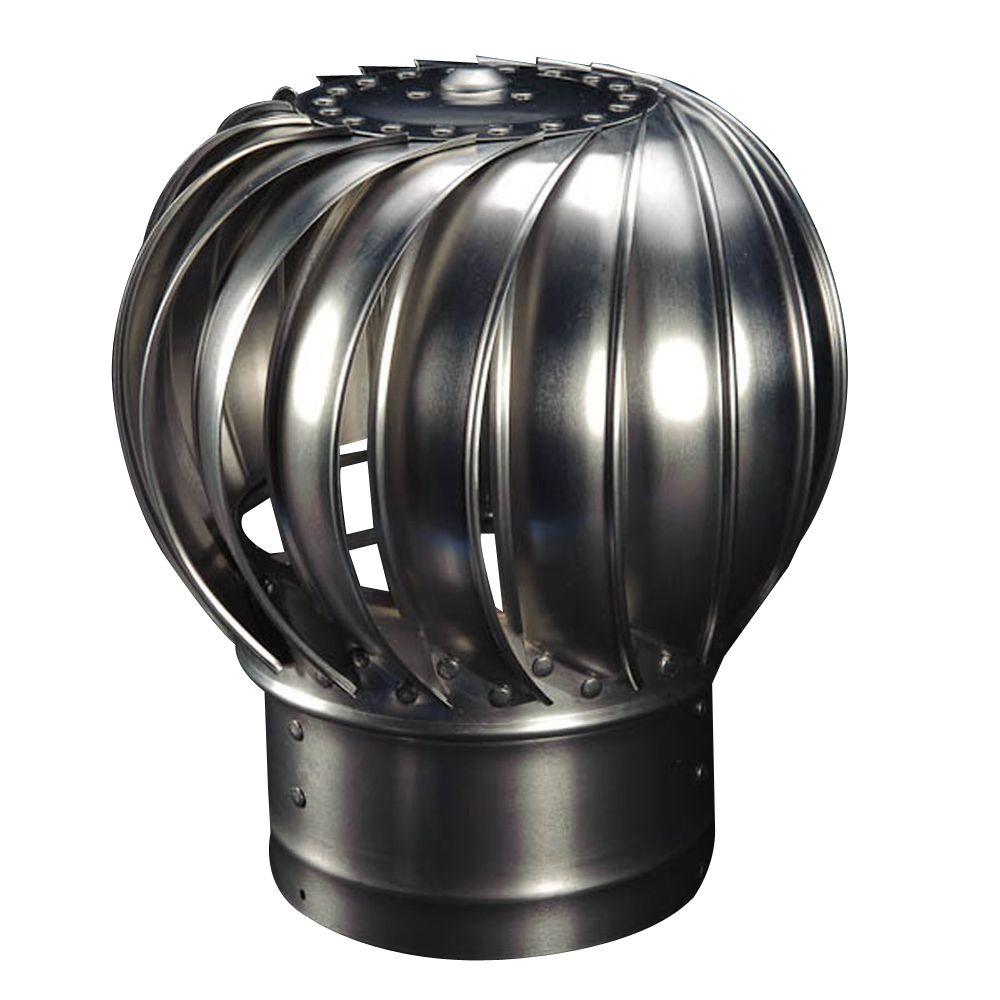 8 in. Mill Finish Aluminum Internally Braced Whirlybird Wind Turbine