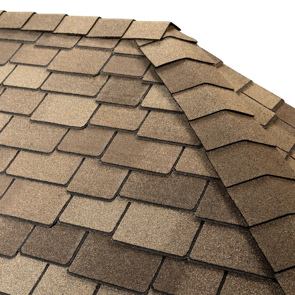 Timbertex Cedarwood Abbey Double-Layer Hip and Ridge Cap Roofing Shingles (20 lin. ft. per Bundle) (30-pieces)