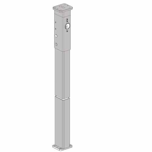 Von Duprin 4954287 7' 2" Steel Mullion with 299 Strike Prep; 689 Aluminum Finish