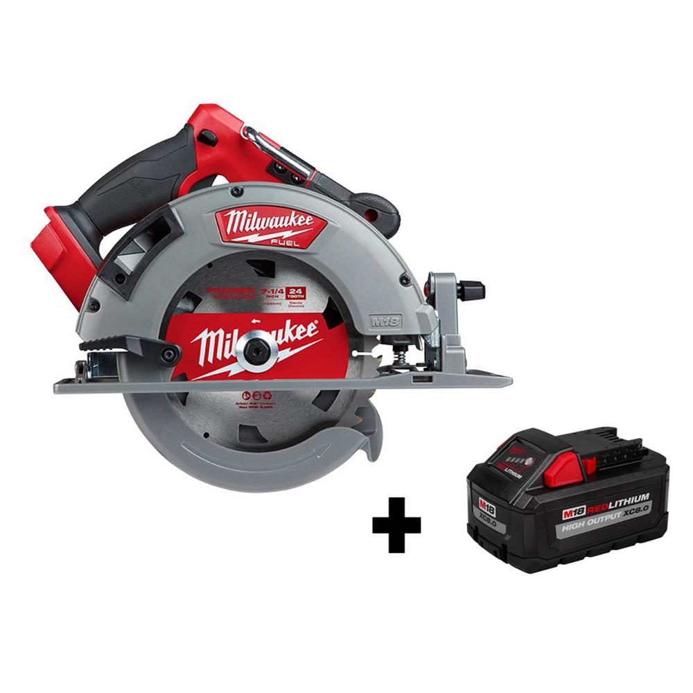 M18 FUEL 18-Volt Lithium-Ion Cordless 7-1/4 in. Circular Saw W/ HIGH OUTPUT XC 8.0Ah Battery