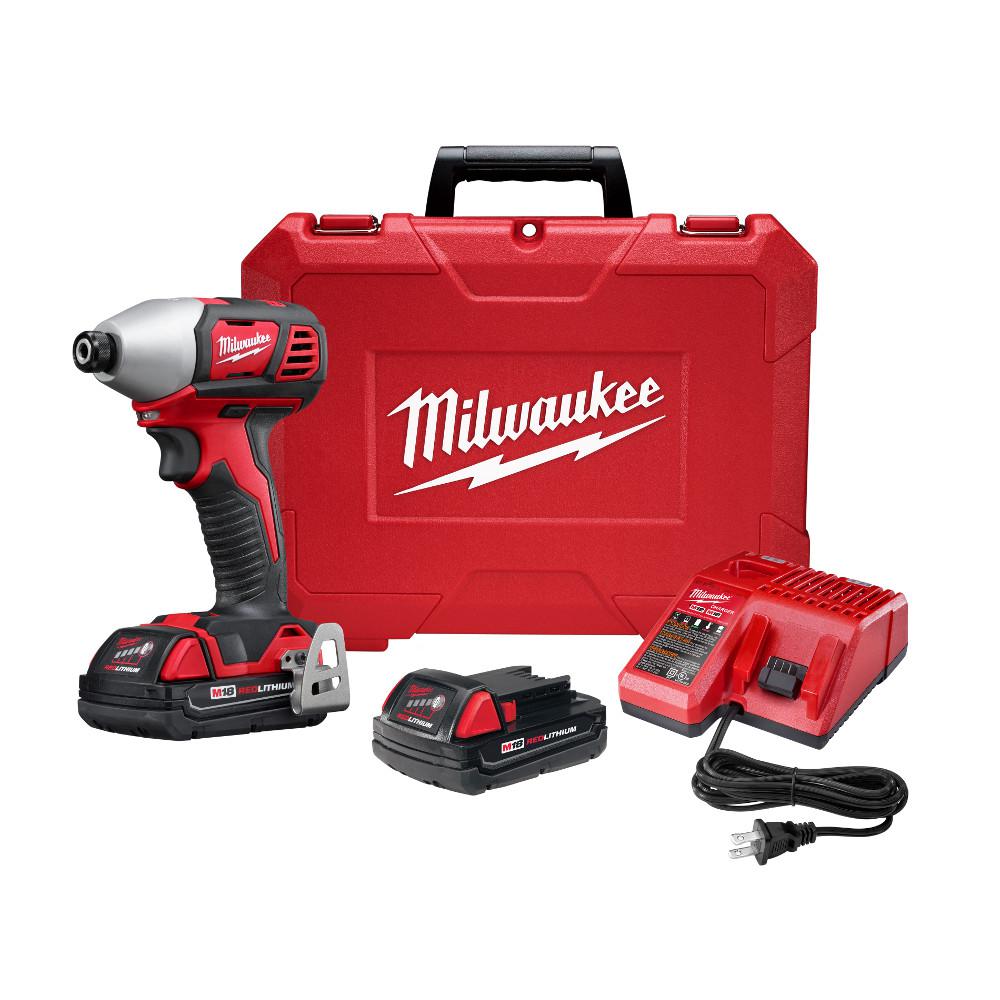 M18 18-Volt Lithium-Ion Cordless 1/4 in. 2-Speed Impact Driver Kit W/(2) 1.5Ah Batteries, Charger, Hard Case