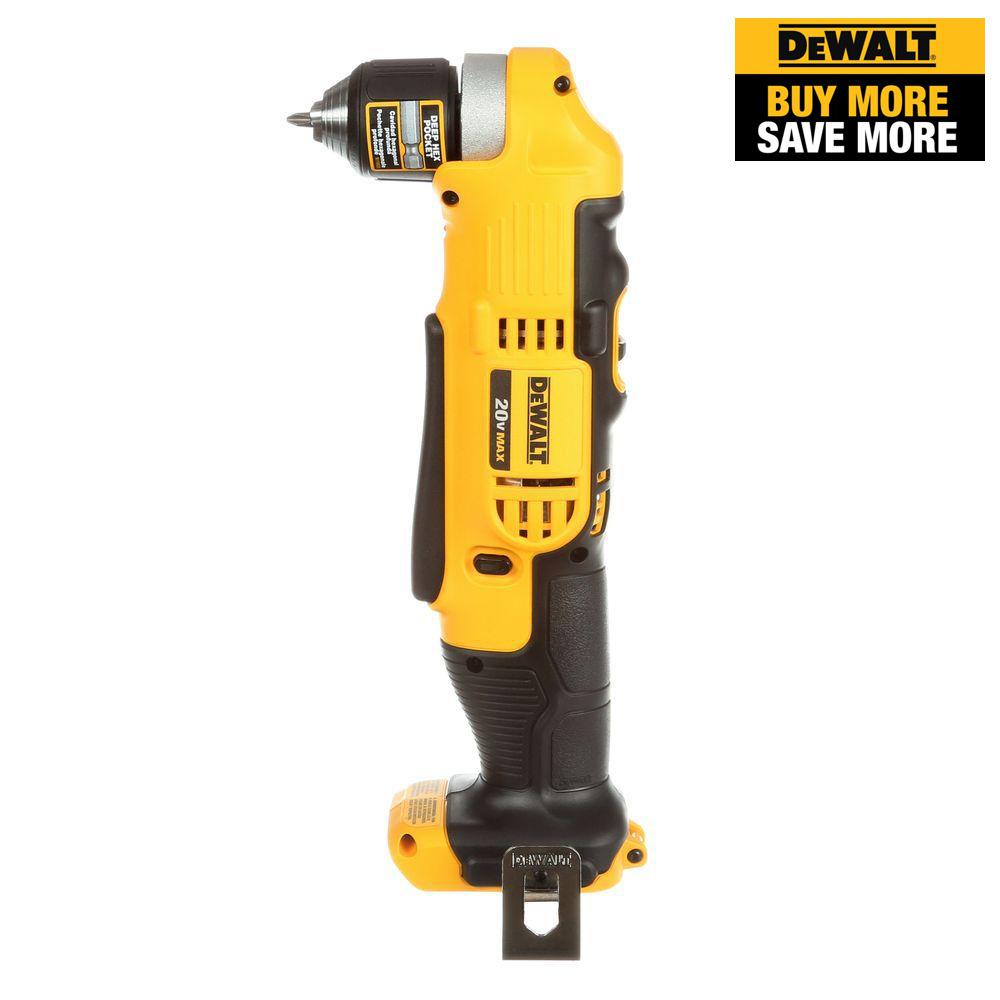 20-Volt MAX Lithium-Ion Cordless 3/8 in. Right Angle Drill (Tool-Only)
