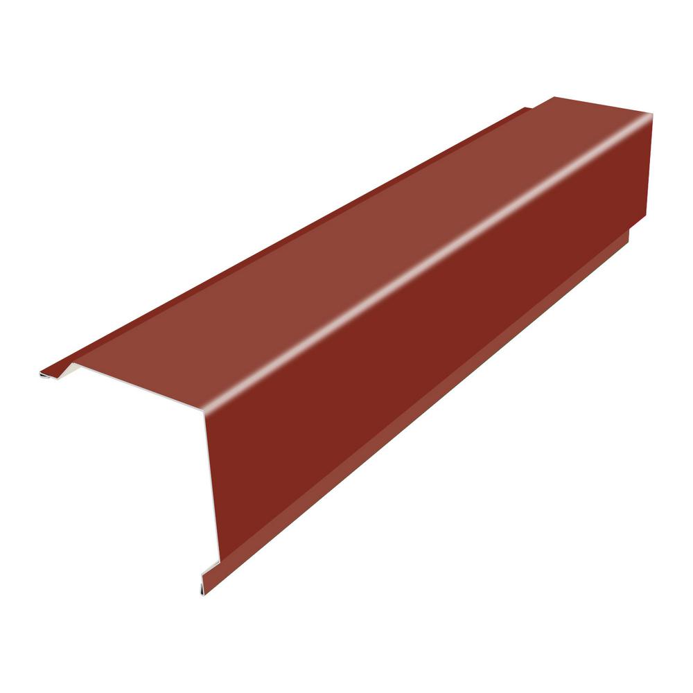 10 ft. 29-Gauge Galvalume GR2 Gable Rake Flashing in Red