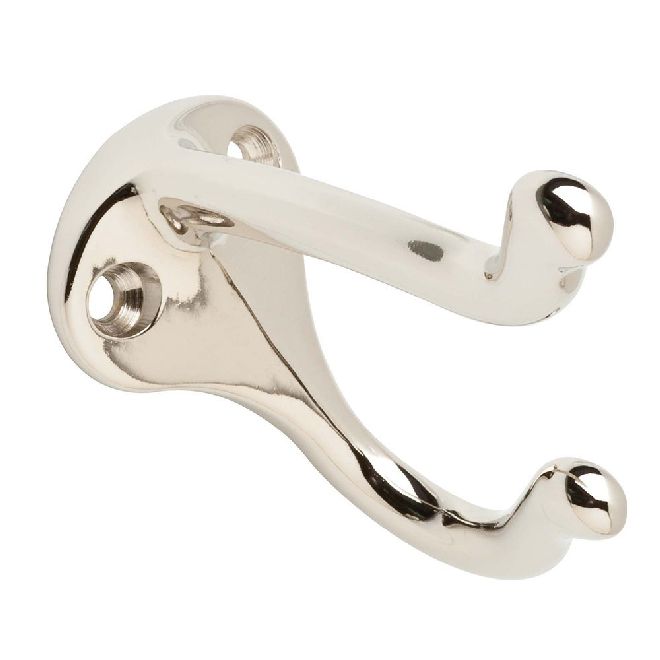 Ives Commercial 571A14 Aluminum Coat and Hat Hook Bright Nickel Finish