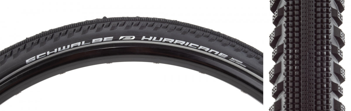 Schwalbe Hurricane Tire - 700 x 40, Clincher, Wire, Black, RaceGuard, Addix 11159066