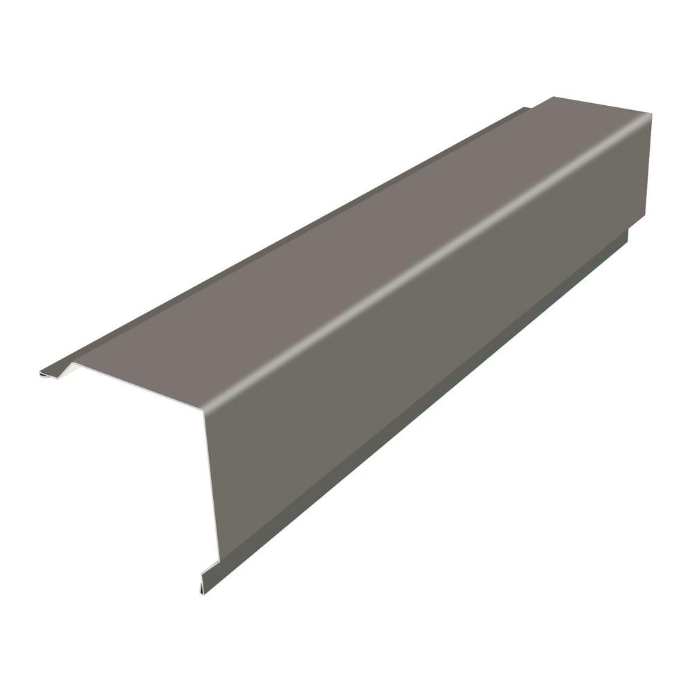 10 ft. 29-Gauge Galvalume GR2 Gable Rake Flashing in Gray