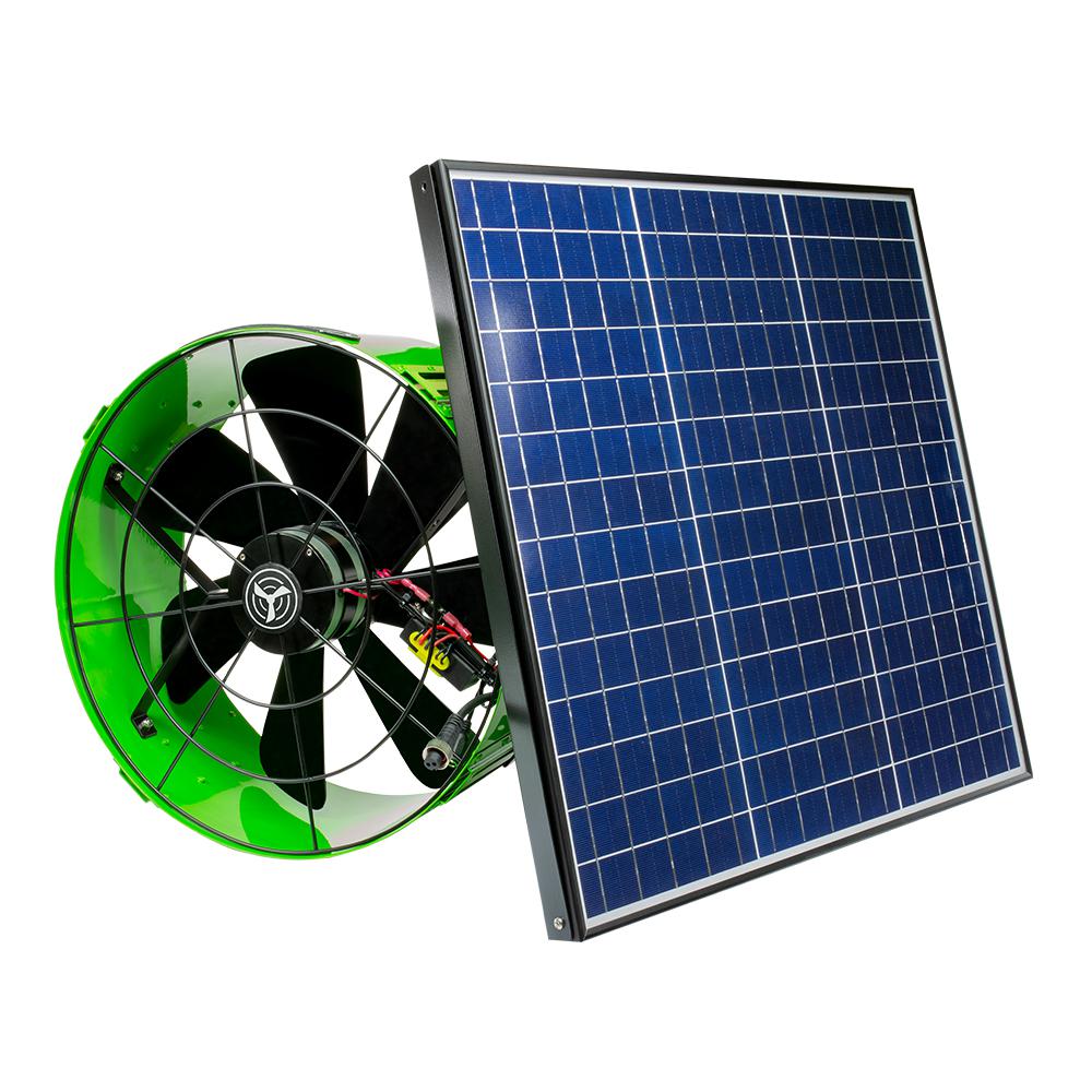 40-Watt Hybrid Solar/Electric Powered Gable Mount Attic Fan with Included Inverter