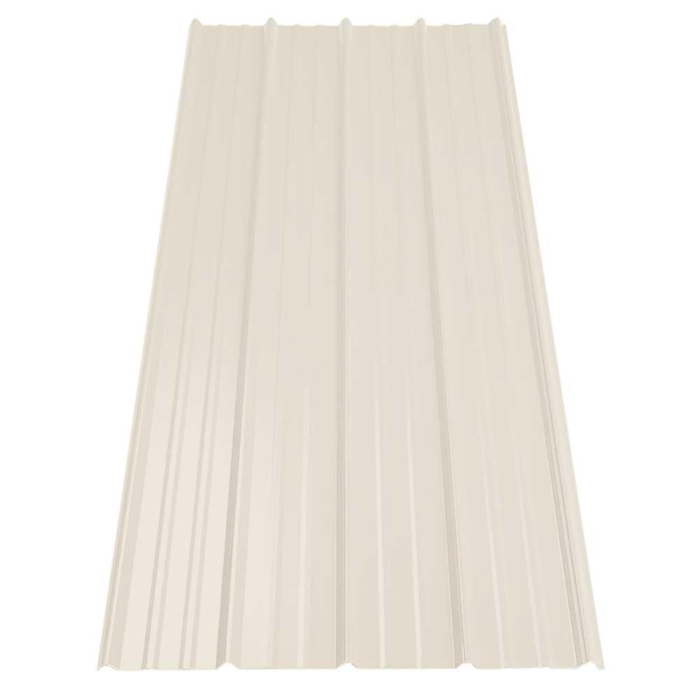 16 ft. SM-Rib Galvalume Steel 29-Gauge Roof/Siding Panel in White