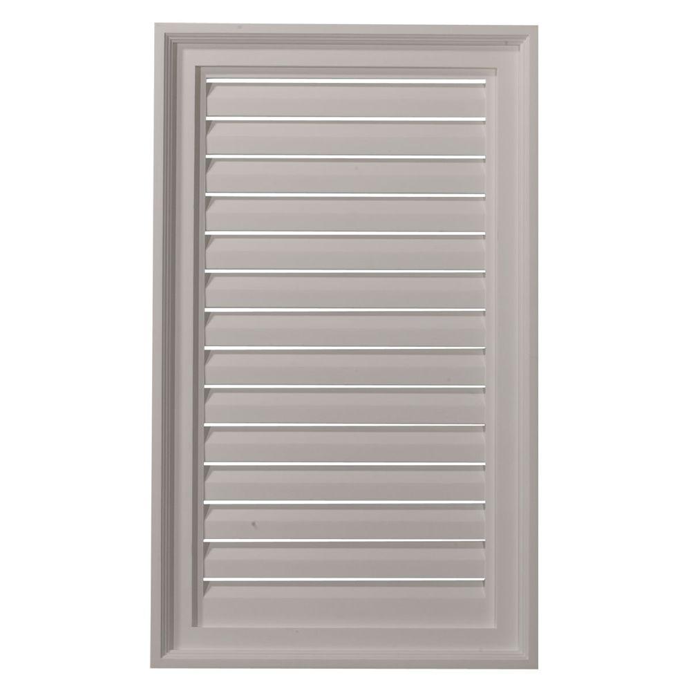 18 in. x 30 in. Rectangular Primed PolyUrethane Paintable Gable Louver Vent