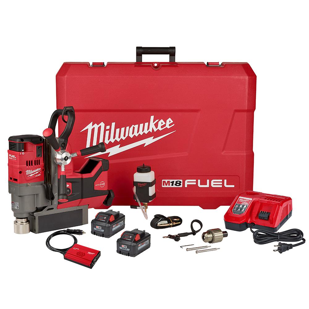 M18 FUEL 18-Volt Lithium-Ion Brushless Cordless 1-1/2 in. Lineman Magnetic Drill High Demand Kit W/(2) 8.0Ah Batteries