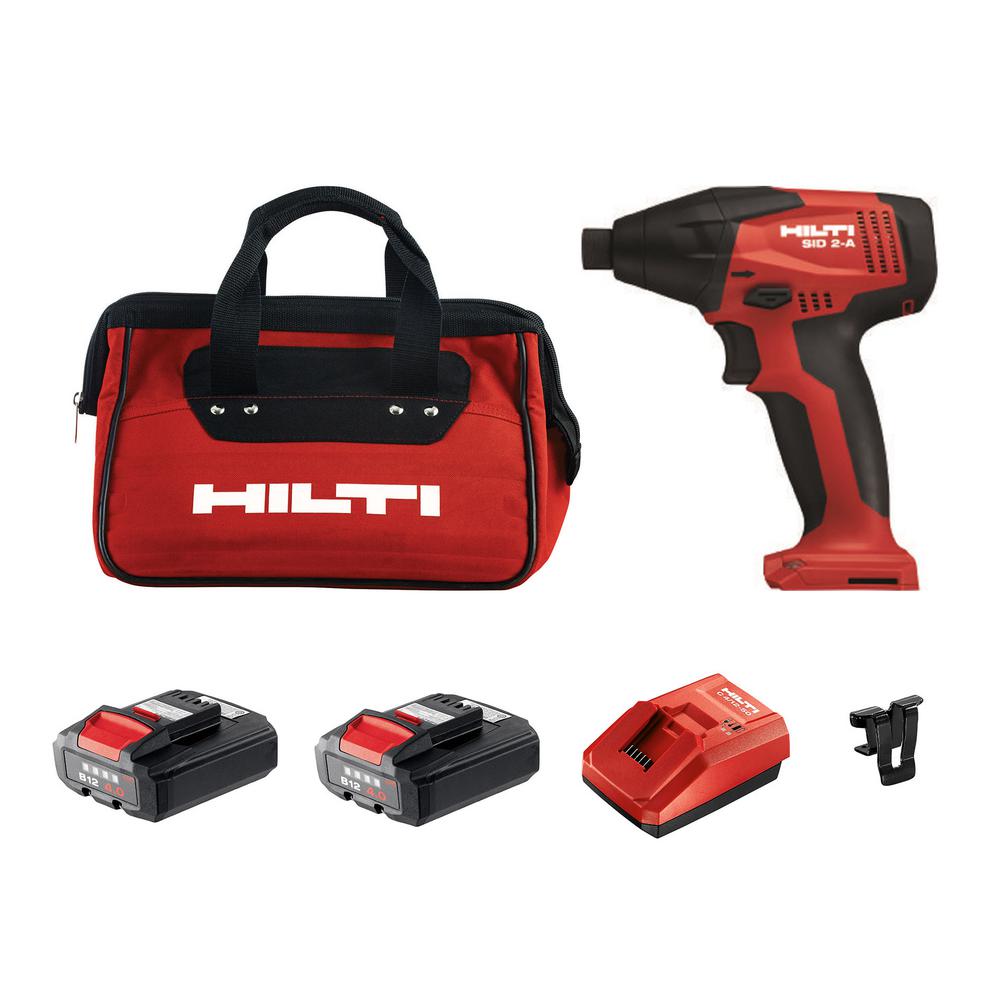 12-Volt Lithium-Ion 1/4 in. Cordless Impact Driver SID 2-A Kit with Battery, Charger and Bag