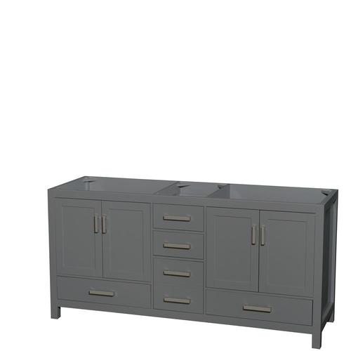 Wyndham Collection Sheffield 70.75-in Dark Gray Bathroom Vanity Cabinet