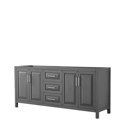 Wyndham Collection Daria 78.75-in Dark Gray Bathroom Vanity Cabinet